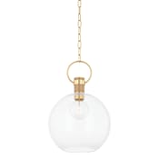 Mitzi Catrine 16" Wide Pendant Aged Brass