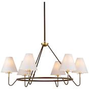 Mitzi Polly 6 Light 38" Wide Chandelier Aged Brass / Bronze