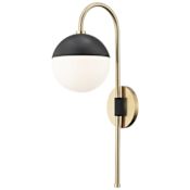 Mitzi Renee 20" Tall Wall Sconce Aged Brass / Black