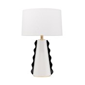 Mitzi Faith 23" Tall Buffet Table Lamp Black / White / Gold Leaf