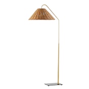 Mitzi Lauren 60" Tall Arc Floor Lamp Aged Brass