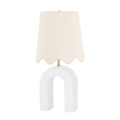 Mitzi Roshani 24" Tall Buffet Table Lamp Aged Brass / Matte White