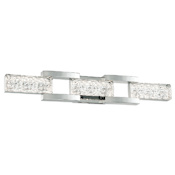 Modern Forms Sofia 3 Light 30 Inch Wide LED Vanity Light with Hand Cut Crystal Diffusers Polished Nickel