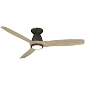 Modern Forms Skylark 54" 3 Blade Indoor / Outdoor Smart LED Hugger Ceiling Fan Bronze / White Oak