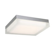 Modern Forms Matrix 12" Wide LED Flush Mount Square Ceiling Fixture / Wall Sconce with Opal Glass Shade Titanium / 2700K