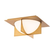 Modern Forms Echelon 14" Wide 3000K LED Flush Mount Ceiling Fixture Aged Brass
