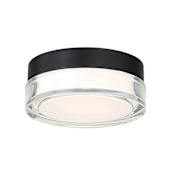 Modern Forms Pi 6" Wide LED Flush Mount Drum Ceiling Fixture Black