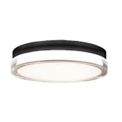 Modern Forms Pi 15" Wide LED Outdoor Flush Mount Ceiling Fixture Black / 3000K