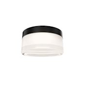 Modern Forms Tuck II 5" Wide LED Flush Mount Sauna Ceiling Fixture with Concave Shade Black