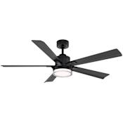 Modern Forms Radiant 56 56" 5 Blade Indoor / Outdoor Smart LED Ceiling Fan with Acrylic Shade Matte Black