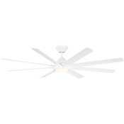 Modern Forms Hydra 80" 8 Blade Indoor / Outdoor Smart LED Ceiling Fan with Remote Control Matte White / 2700K