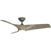 Modern Forms Zephyr 52" 3 Blade Indoor / Outdoor Smart LED Ceiling Fan Graphite / 3000K