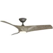 Modern Forms Zephyr 62" 3 Blade Indoor / Outdoor Smart LED Ceiling Fan Graphite / 3000K