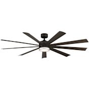 Modern Forms Wynd XL 72" 9 Blade Indoor / Outdoor Smart LED Ceiling Fan Bronze / 2700K