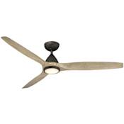 Modern Forms Skylark 62" 3 Blade Indoor / Outdoor Smart LED Ceiling Fan Bronze / White Oak