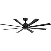 Modern Forms Size Matters 65" 8 Blade Indoor / Outdoor Smart Ceiling Fan Matte Black