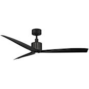 Modern Forms Spinster 60" 3 Blade Indoor / Outdoor Smart LED Ceiling Fan Matte Black