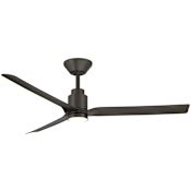 Modern Forms Smooth 52" 3 Blade Indoor / Outdoor Smart LED Hanging Ceiling Fan Bronze