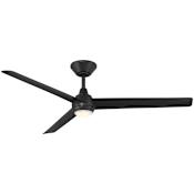 Modern Forms Pisces 54" 3 Blade Indoor / Outdoor Smart LED Ceiling Fan Matte Black