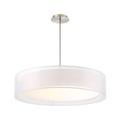 Modern Forms Metropolis Single Light 30" Wide Integrated LED Pendant Brushed Nickel