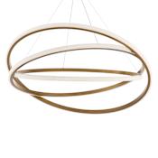 Modern Forms Veloce 3 Light 48" Wide LED Abstract Ring Chandelier Aged Brass