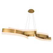 Modern Forms Arcs 4 Light 58" Wide LED Suspended Abstract Chandelier Aged Brass