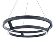 Modern Forms Imperial 42" Wide LED Ring Chandelier Black