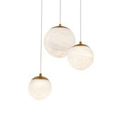 Modern Forms Pisces 3 Light 12" Wide LED Multi Light Pendant Aged Brass