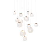 Modern Forms Pisces 13 Light 20" Wide LED Multi Light Pendant Aged Brass