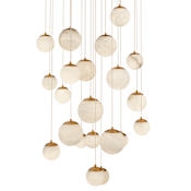 Modern Forms Pisces 21 Light 26" Wide LED Multi Light Pendant Aged Brass