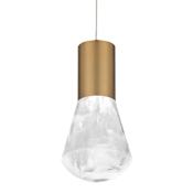Modern Forms Plum 3" Wide LED Mini Pendant Aged Brass