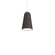 Modern Forms Pompeii 6" Wide LED Mini Pendant with Textured Stone Shade - 2700K Basalt Stone / Black