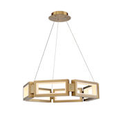 Modern Forms Mies 6 Light 27" Wide LED Ring Chandelier Aged Brass