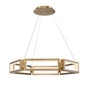 Modern Forms Mies 6 Light 36" Wide LED Ring Chandelier Aged Brass