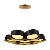 Modern Forms Marimba 7 Light 34" Wide Integrated LED Chandelier Gold Leaf