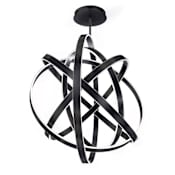 Modern Forms Kinetic 5 Light 60" Wide Integrated LED Globe Chandelier Black