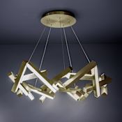 Modern Forms Chaos 34" Wide Integrated LED Chandelier Aged Brass