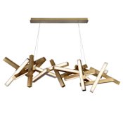 Modern Forms Chaos 72" Wide Integrated LED Chandelier Aged Brass