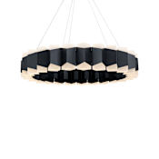 Modern Forms Dolman 27" Wide LED Ring Chandelier with Frosted Acrylic Diffusers Black