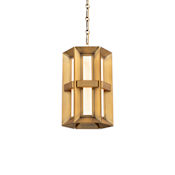 Modern Forms Austen 10" Wide LED Mini Pendant with Natural Jade Stone Shades Aged Brass