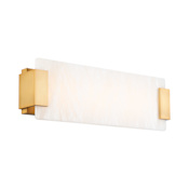 Modern Forms Quarry 18" Wide ADA LED Bath Bar with Spanish Alabaster Shade Aged Brass