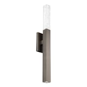 Modern Forms Minx 2 Light 26" Tall LED Wall Sconce with Reclaimed K5 Crystal Shade Antique Nickel