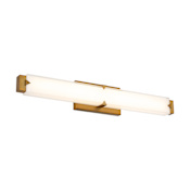 Modern Forms Carlisle 27" Wide LED Bath Bar with Mitered Glass Shade - 3500K Aged Brass