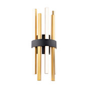 Modern Forms Harmonix 20" Tall 3000K LED Bathroom Sconce Black Aged Brass