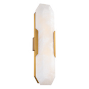 Modern Forms Toulouse 24" Tall LED Wall Sconce with Spanish Alabaster Shade Aged Brass