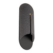 Modern Forms Clog 22" Tall LED Outdoor Wall Sconce with Textured Stone Shade - 3500K Basalt Stone / Black