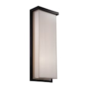 Modern Forms Ledge 20" Tall LED Outdoor Wall Sconce with a Mitered Glass Shade Black / 2700K