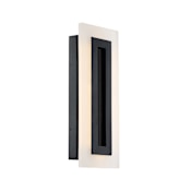 Modern Forms Shadow Single Light 17" Tall Integrated LED Outdoor Wall Sconce Black