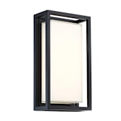Modern Forms Framed 14" Tall LED Outdoor Wall Sconce / Flush Mount Ceiling Fixture Black