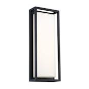 Modern Forms Framed 20" Tall LED Outdoor Wall Sconce / Flush Mount Ceiling Fixture Black